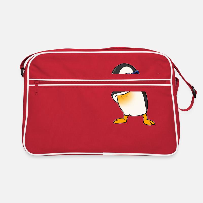 Cool penguin dab south pole dance float dance step Retro Bag