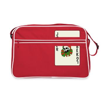 Joueur de cartes Joker Card Card Game Player Skeleton - Sac Retro - rouge/blanc - Devant
