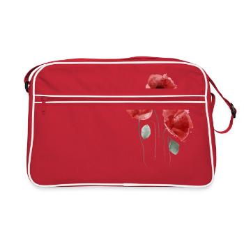 Aquarelle de pavot - Sac Retro - rouge/blanc - Devant