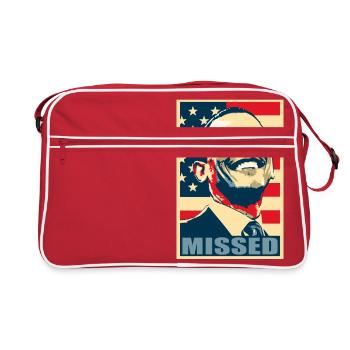 Barack Obama Missed Propaganda Poster Pop Art - Retro Bag - red/white - Front