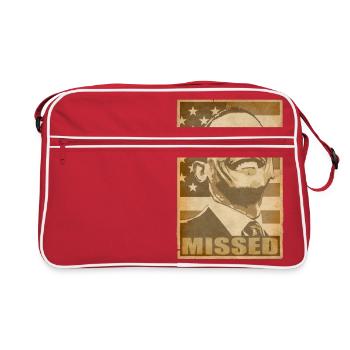 Barack Obama Missed Propaganda Poster Pop Art - Retro Bag - red/white - Front