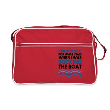 Bateau voile canotage permis pêche mer - Sac Retro - rouge/blanc - Devant