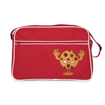Keks-Monster - Retro Tasche - Rot/Weiß - Vorne