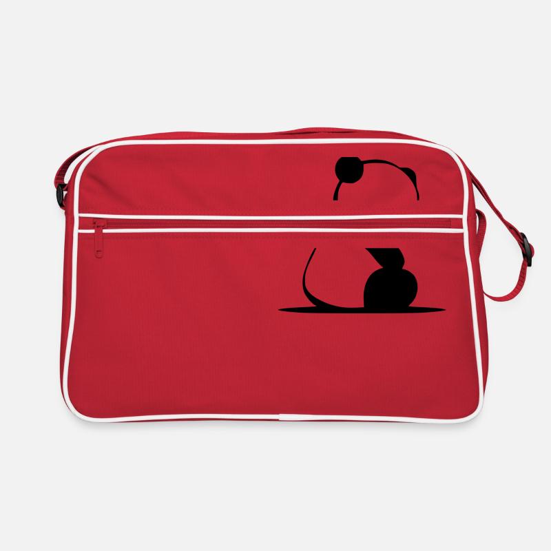 Panda - Retro Tasche - Rot/Weiß