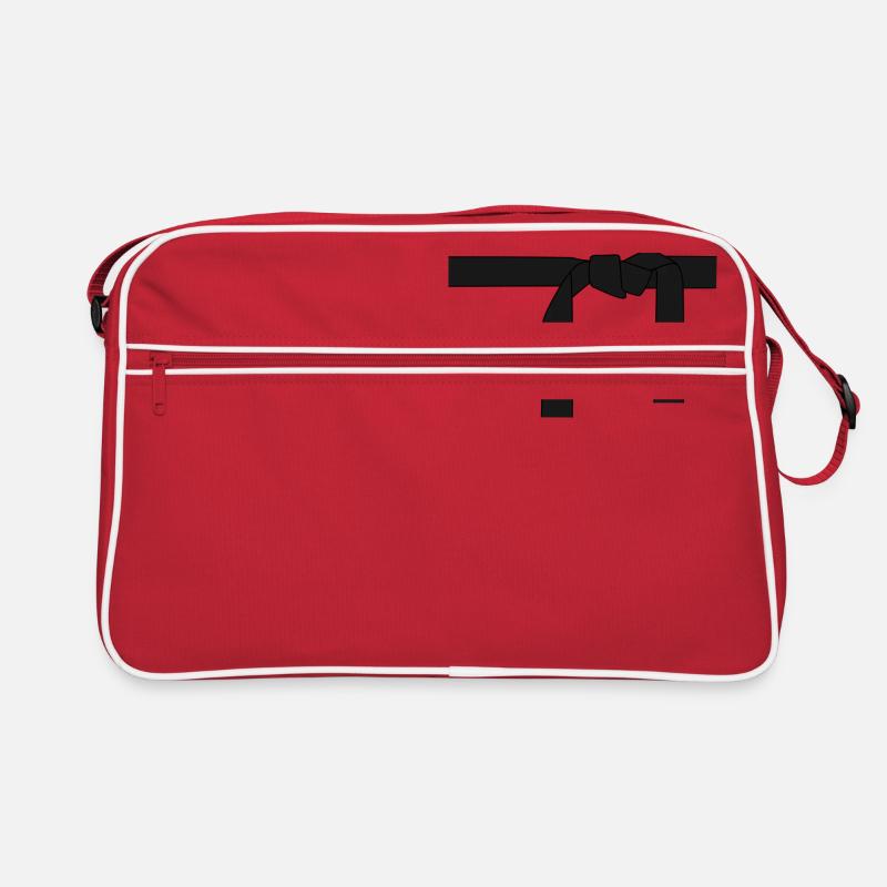 Schwarzer Gürtel. Geschenkidee Retro Tasche