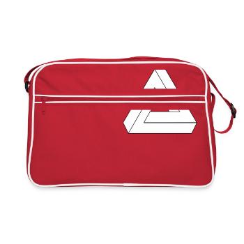 Illusion optique symbole de l'infini Triangle - Sac Retro - rouge/blanc - Devant