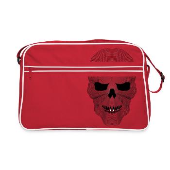 death head crane file fantasy design 2304 k - Retro Bag - red/white - Front