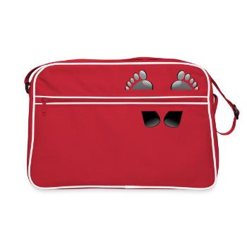 Füße - Retro Tasche - Rot/Weiß - Vorne