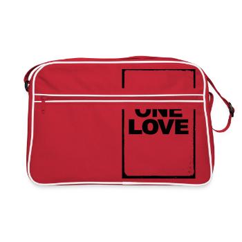 Font "One Love" design - Retro Bag - red/white - Front