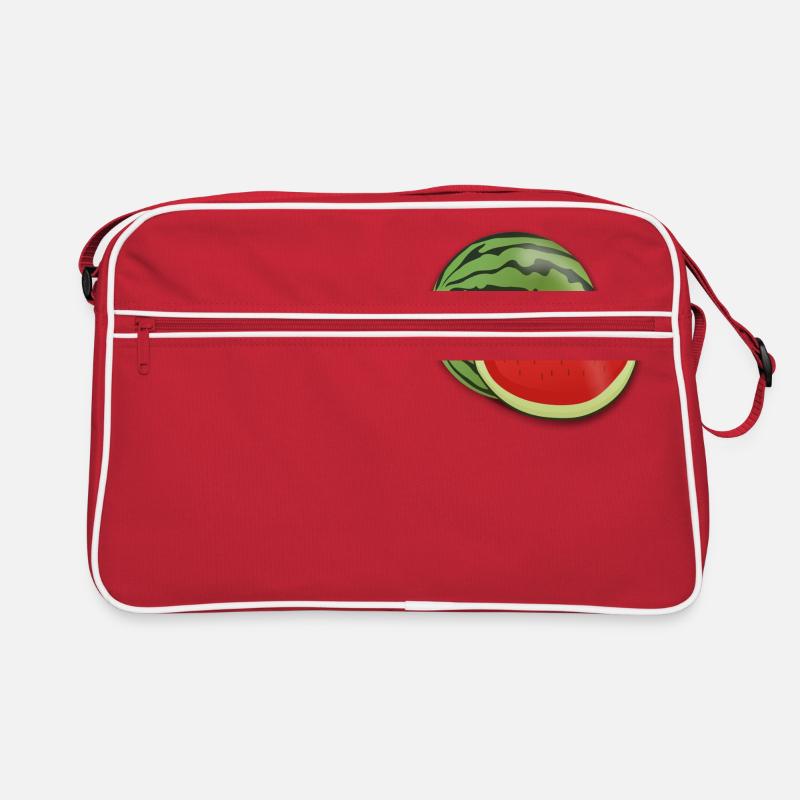 Wassermelone - Retro Tasche - Rot/Weiß