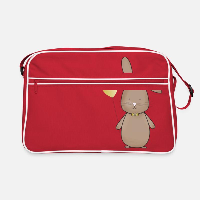 Rabbit with balloon Retro Bag