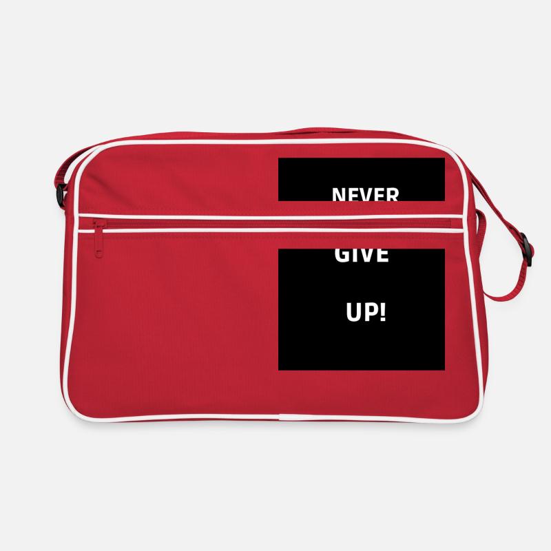 Never give up Retro Tasche