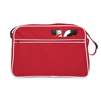 Storch - Retro Tasche - Rot/Weiß - Vorne
