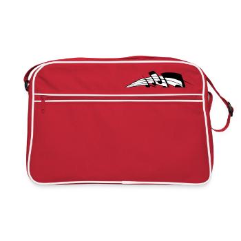 Music notes - Retro Bag - red/white - Front