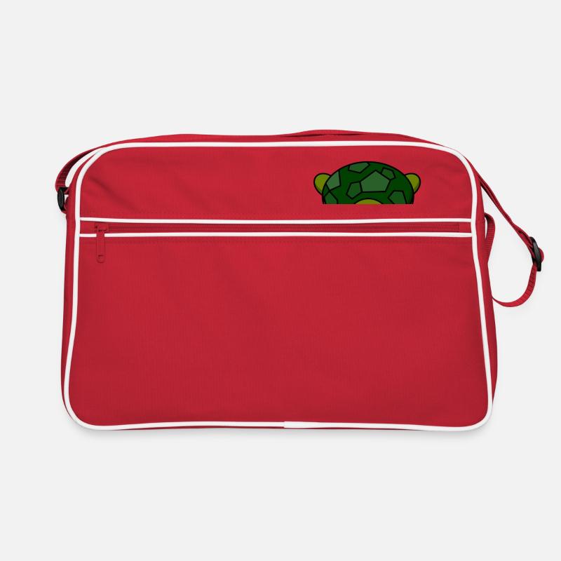 Liebe Schildkröte - Retro Tasche - Rot/Weiß