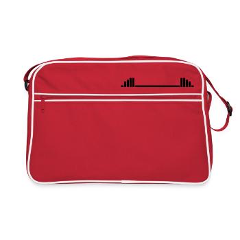 Barbell design - Retro Bag - red/white - Front