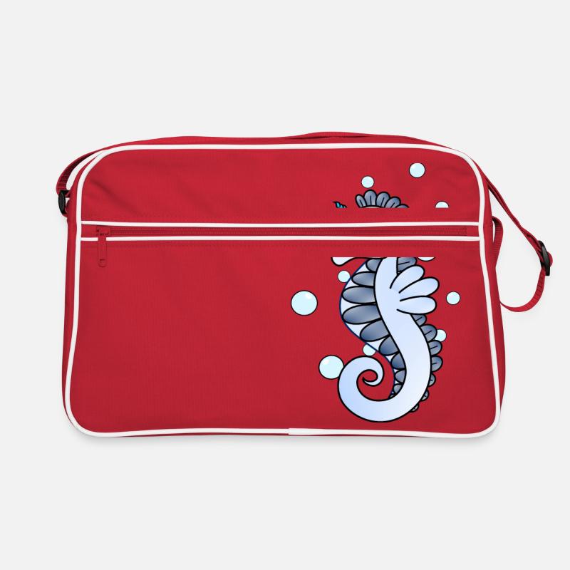 Seepferdchen mit Horn Retro Tasche