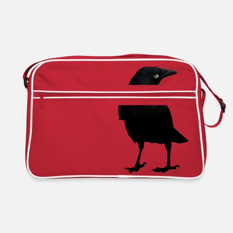 Rabe - Retro Tasche - Rot/Weiß