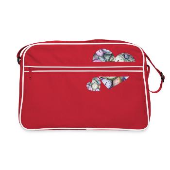 Hearts of watches - Retro Bag - red/white - Front