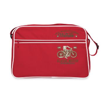 VINTAGE MOTORBIKE CLASSIC BRITISH MOTORCYCLE - Sac Retro - rouge/blanc - Devant