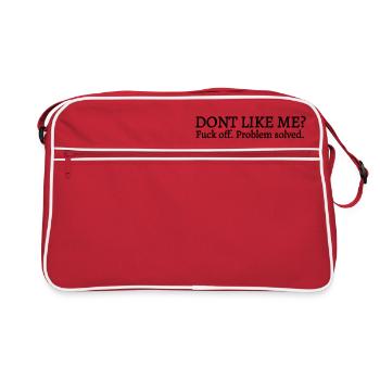 Tu ne m'aimes pas Fuck off problème résolu - Sac Retro - rouge/blanc - Devant