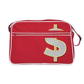signe dollar - Sac Retro - rouge/blanc - Devant