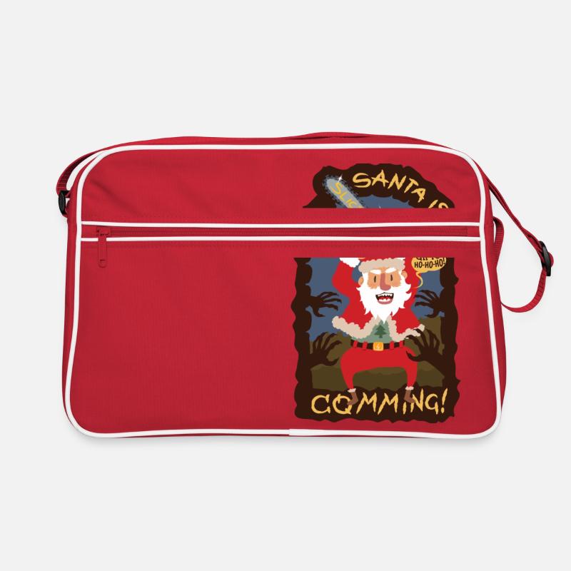 Horror santa - Retro Tasche - Rot/Weiß