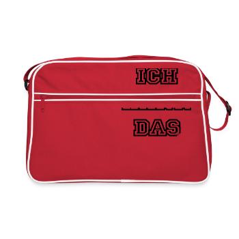 Ich Kann Das College Style - Retro Tasche - Rot/Weiß - Vorne