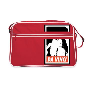 Leonardo da Vinci - Retro Tasche - Rot/Weiß - Vorne