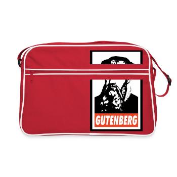 Johannes Gutenberg - Retro Bag - red/white - Front