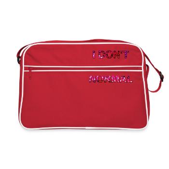 I don't do normal - I don't do normal - Retro Bag - red/white - Front