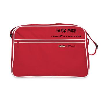 Guck mich nicht in diesem Ton an - Retro Tasche - Rot/Weiß - Vorne