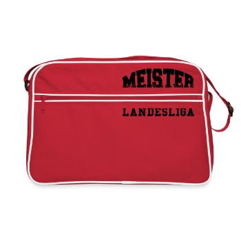 Meister Landesliga 2024 Aufstieg Fußball Handball - Retro Tasche - Rot/Weiß - Vorne