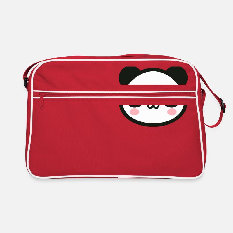 Visage de panda chibi aimant : adorable et mignon Sac Retro