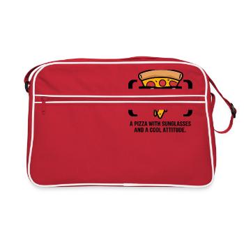 Lunettes de soleil Cool Pizza Slice - Sac Retro - rouge/blanc - Devant