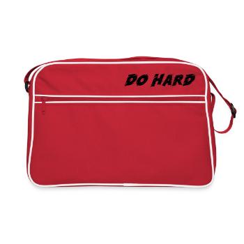 DO HARD THINGS - Retro Tasche - Rot/Weiß - Vorne