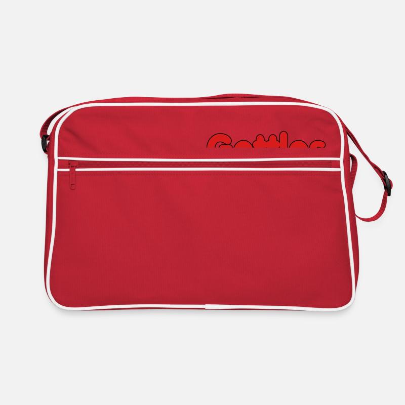 Gottlos4 - Retro Tasche - Rot/Weiß