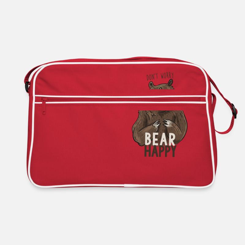 Bär glücklich Retro Tasche