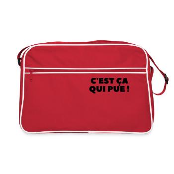 Ah mais c'est ça qui pue ! - Sac Retro - rouge/blanc - Devant