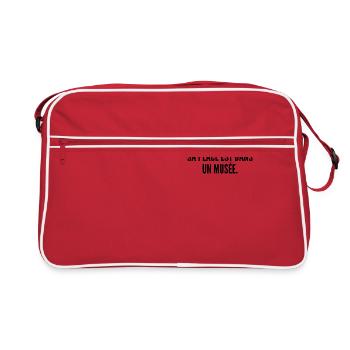 Sa place est dans un musée - Sac Retro - rouge/blanc - Devant