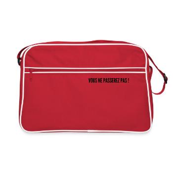 Vous ne passerez pas ! - Sac Retro - rouge/blanc - Devant