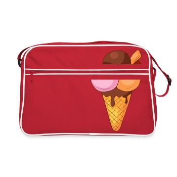 Ice cream ice cream ice cream ice cream ball ice cream sundae - Retro Bag - red/white - Front