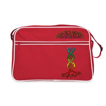 Chakra DNA Baum des Lebens. - Retro Tasche - Rot/Weiß - Vorne