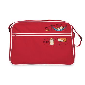Cobaye - Sac Retro - rouge/blanc - Devant