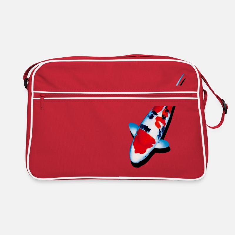 KOI-Karpfen - Retro Tasche - Rot/Weiß