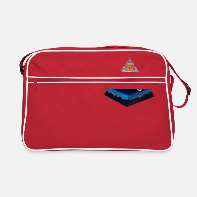 Runen Pyramide - Retro Tasche - Rot/Weiß