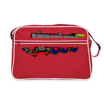 Steam locomotive - Retro Bag - red/white - Front