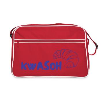 Logo du croissant KWASOH Imprimé - Sac Retro - rouge/blanc - Devant