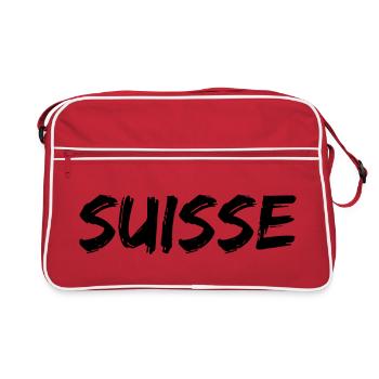 SUISSE. PAYS. GENEVE. HUMOUR. DRAPEAU. GENEVE. - Sac Retro - rouge/blanc - Devant