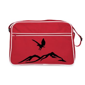 Aigle sur les montagnes - Sac Retro - rouge/blanc - Devant